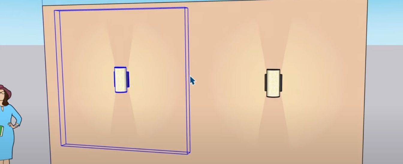 Wall-mounted lights in SketchUp